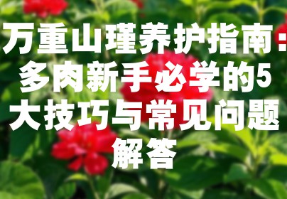 万重山瑾养护指南：多肉新手必学的5大技巧与常见问题解答