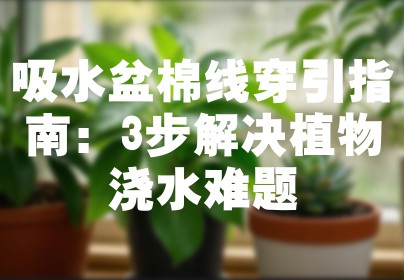 吸水盆棉线穿引指南：3步解决植物浇水难题