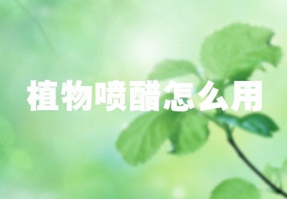 植物喷醋怎么用