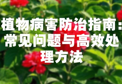植物病害防治指南：常见问题与高效处理方法