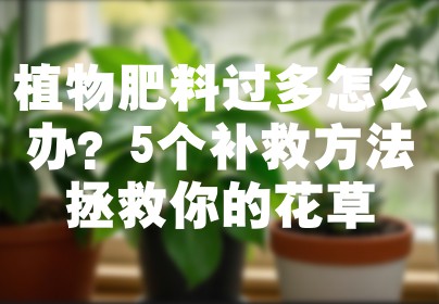 植物肥料过多怎么办？5个补救方法拯救你的花草