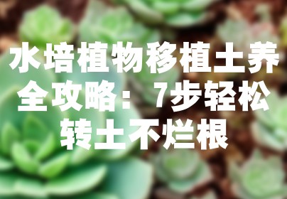 水培植物移植土养全攻略：7步轻松转土不烂根