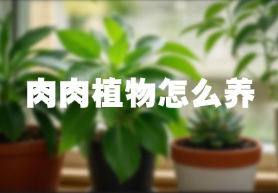 肉肉植物怎么养