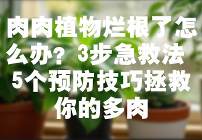 肉肉植物烂根了怎么办？3步急救法+5个预防技巧拯救你的多肉